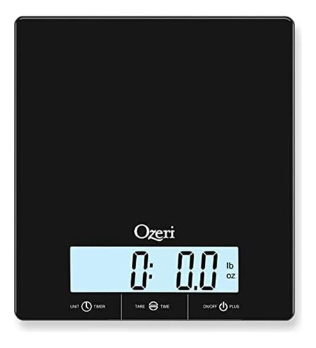 Ozeri Touch Iii 22 Lbs (10 Kg) Escala De Cocina En Vidrio Y