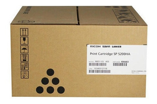 Cartucho De Toner Negro Ricoh Sp 5200s/sp 5210sf