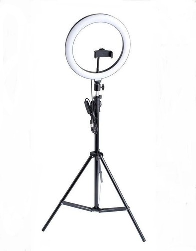 Ring Light Led Circular Completo Iluminador Portátil 26cm Com Tripé 1,6m