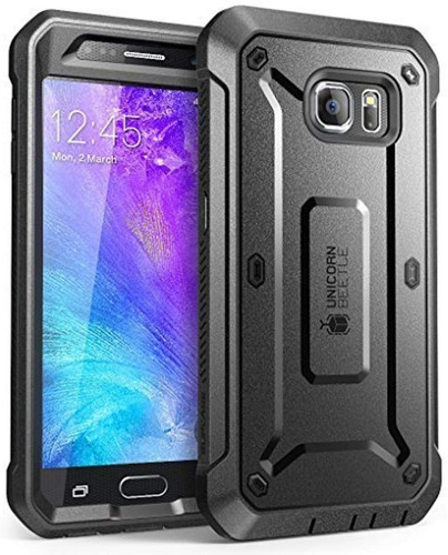 Funda Negra Para Galaxy S6 Con Protector De Pantalla