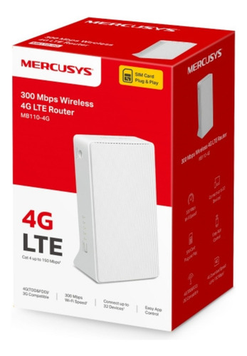 Router Soporta Chip 4g Lte 300mbps Mb110-4g