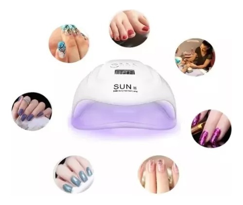 Lampara Led-uv De Uñas Gel Profesional Secado Rapido 54 Wat