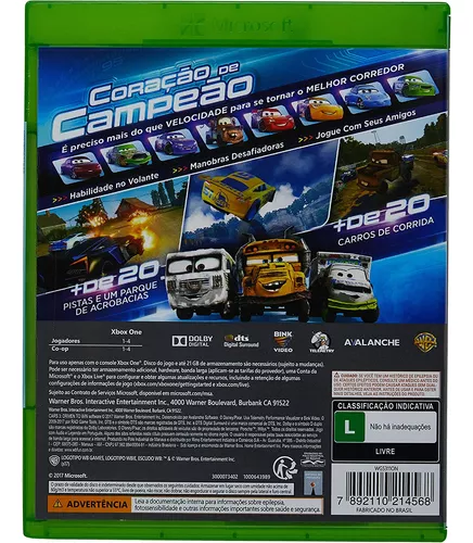 Jogo Carros 3: Correndo Para Vencer Xbox 360 Warner Bros com o