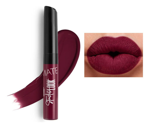 Labial Mate Color Intenso Studio Look Cyzone Color Burgundy