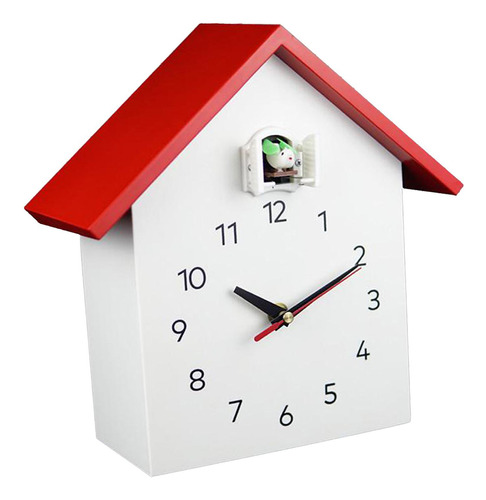 Reloj Digital De Cuco Casa De Pájaros Reloj De Pared Rojo