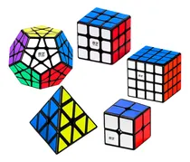 Comprar Paquete 5 Cubos Megaminx Pyraminx 2x2 3x3 4x4 Qiyi Original