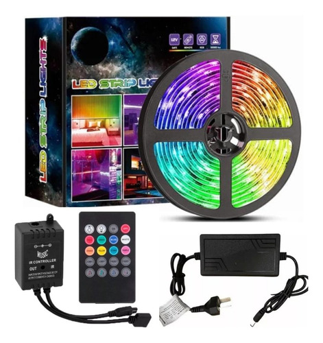  Led Rgb 5050 Controladora Audio Rítmica Transición Colores 