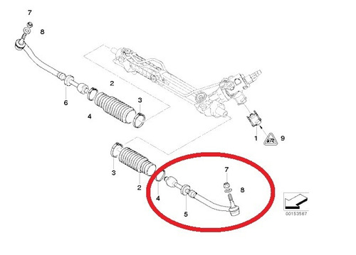 Terminal De Direção + Barra Axial Bmw 525i 2000 A 2004