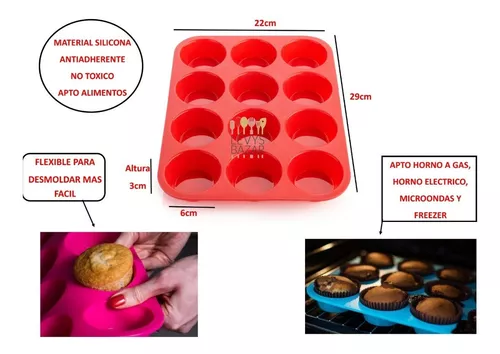 Set Reposteria Moldes Muffins Budinera Silicona + Bowl Acero