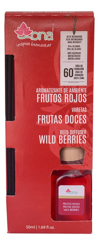 Aromatizante En Varitas Frutos Rojos 50 Ml Ona