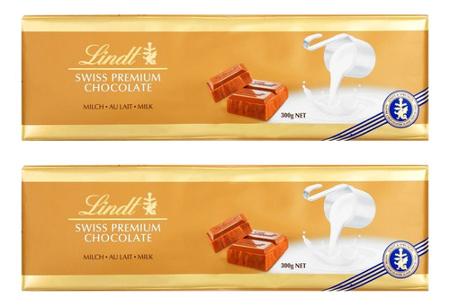 Chocolate Lindt Swiss Premium Chocolate Con Leche X300g X2