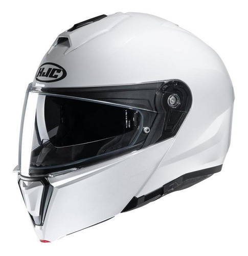 Casco articulado retráctil Robocop Hj I90, gafas solares para interiores, color blanco liso, talla 58