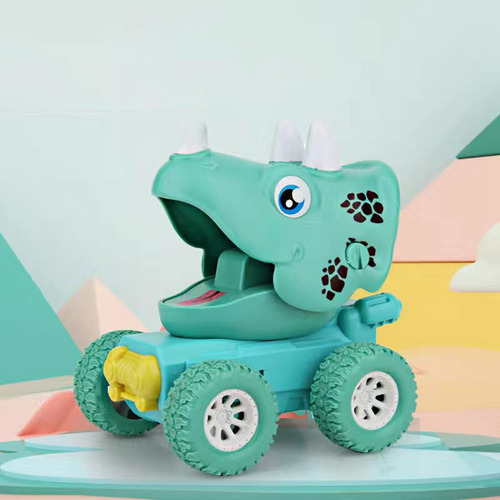 Lindo Coche De Dinosaurios Modelo De Aprendizaje Tire Hacia