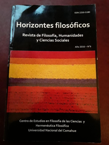 Revista Horizontes Filosoficos Numero 6 De 2016