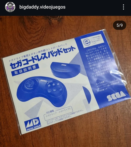 Joystick Mega Drive De 6 Botones De Sega, Color Negro Negro