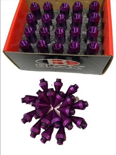 Kit 20 Tuercas Blox Morado Con Pico 12x1.5 Universal