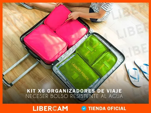 Set X6 Organizador De Valija Viaje Kit Estuche Ropa Neceser