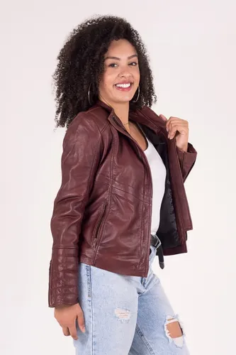 Jaqueta de couro sales de carneiro feminina