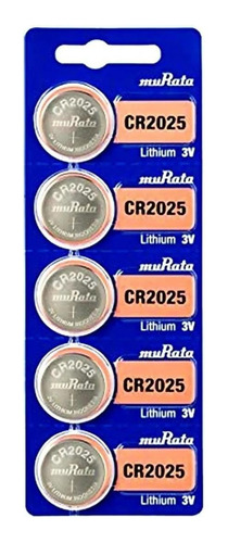 5 Baterias Cr2025 3v Sony/murata 1 Cartela C/5 Unidades