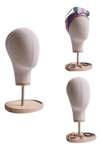 Cabezal Para Hacer Pelucas Con Base De Madera Y Secar