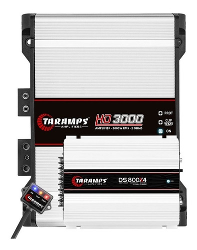 Kit Módulo Taramps Ds 800x4 2 Ohms + Hd 3000 2 Ohms Som