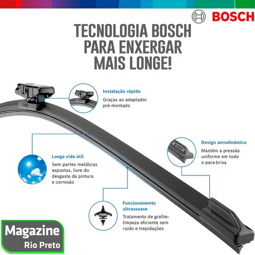 Par Limpador De Parabrisa Dianteiro Vw Up 2014 A 2022 Bosch