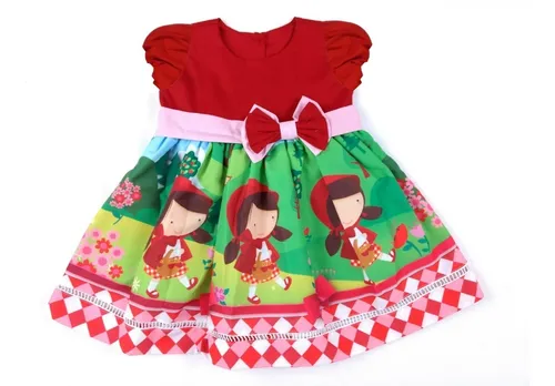 Vestido mae e filha chapeuzinho vermelho 2025