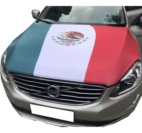 Cubierta De Capó De Coche Con Bandera De México, 3,3 X 5 Pie