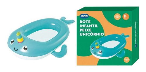 Imagem 3 de 3 de Bote Infantil Inflável Peixe Unicórnio - Mor