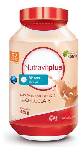 Nutravit Plus Red Bote 425 Gr Bajo En Azucar Chocolate