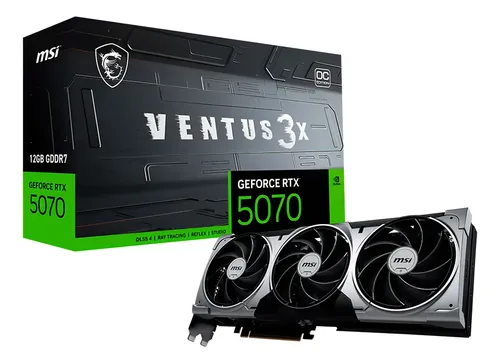 Placa De Vídeo Msi Geforce Rtx 5070 Ventus 3x Oc 12gb Gddr7