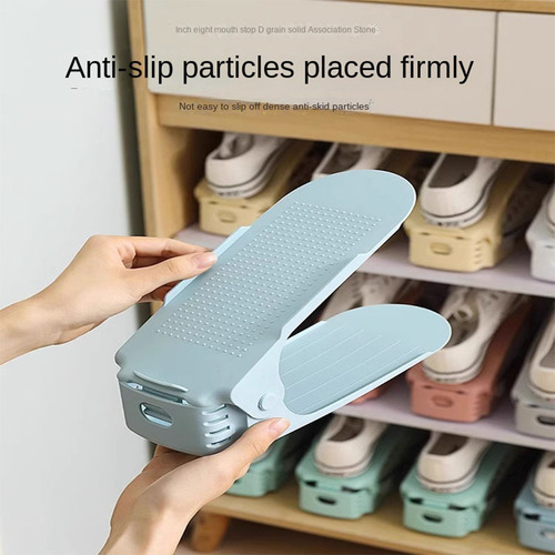 Organizador De Zapatos Ajustable De Doble Nivel Compacto Que