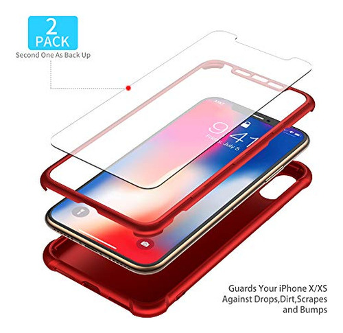 Funda Para iPhone XS Max Rojo 6.5puLG Uso Rudo