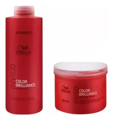 Kit Wella Brilliance Invigo Shampoo 1l + Máscara 500g