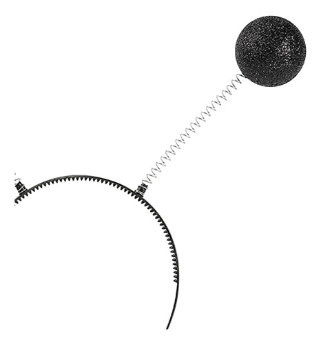 Diadema De Antenas Marcianas Para Disfraz De Negro