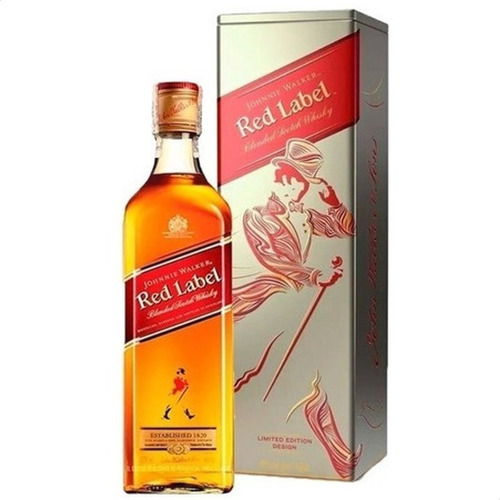 Whisky Johnnie Walker Red Label X 750ml En Lata Ed. Limitada