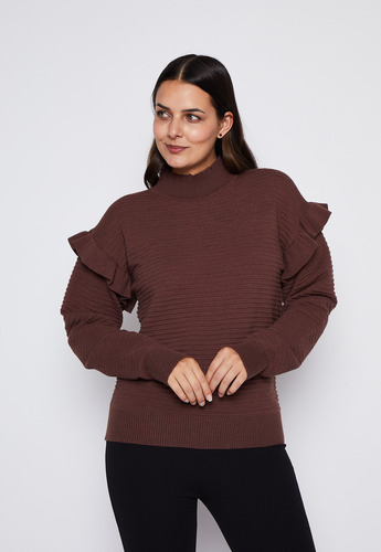 Sweater Mujer Café Vuelos Family Shop