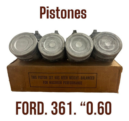 Juego De Pistones Ford  361 0.60