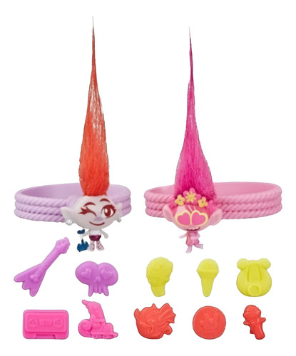 Paquete 2 Trolls World Tour Amigos Mini Bailarines Hasbro