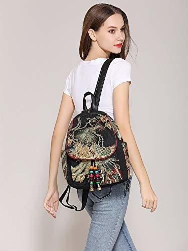 Goodhan Vintage Mujer Bordado Mochila De Viaje Bolso Bolsa D