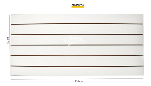 Panel Ranurado 130 X 60 Cm Mox Blanco + Tarugos Y Tornillos
