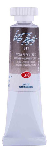 Aquarela Prof. White Nights Tubo 811 Ivory Black (hue) 10ml