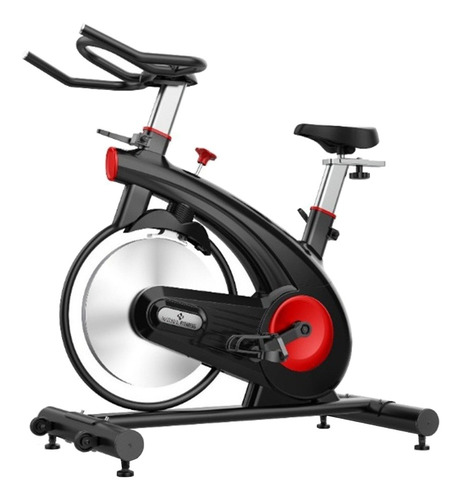 Bicicleta ergométrica Natural Fitness S300 para spinning cor preto e vermelho