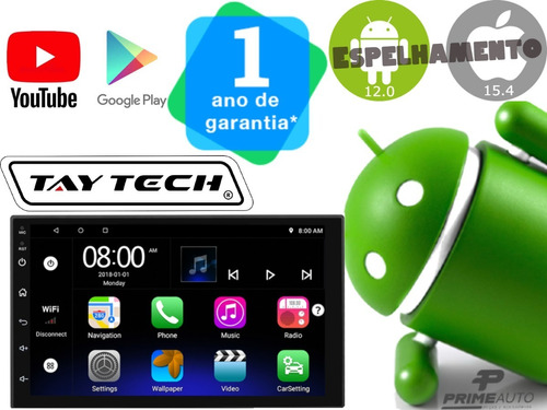 Multimídia Android Bluetooth Espelhamento Wifi Gps Off Line