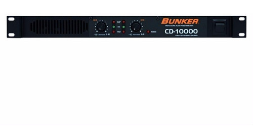 Amplificador De Audio Bunker Cd-10000 2 Canales 1000 Wts