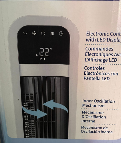 Ventilador De Torre Omnibreeze 4 Velocidades Control Remoto