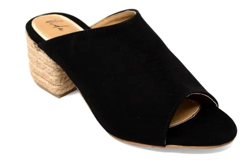 Zapatillas Mule Negras Tacon Grueso MercadoLibre