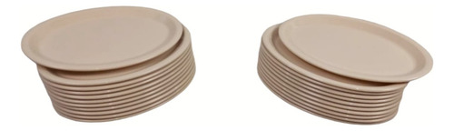 Plato Tampiqueño Ovalado Beige (6 Pieza)