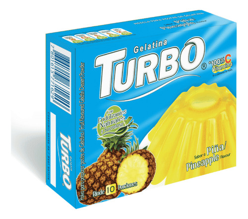 Turbo Gelatina De Piña Sin Gluten 80 G