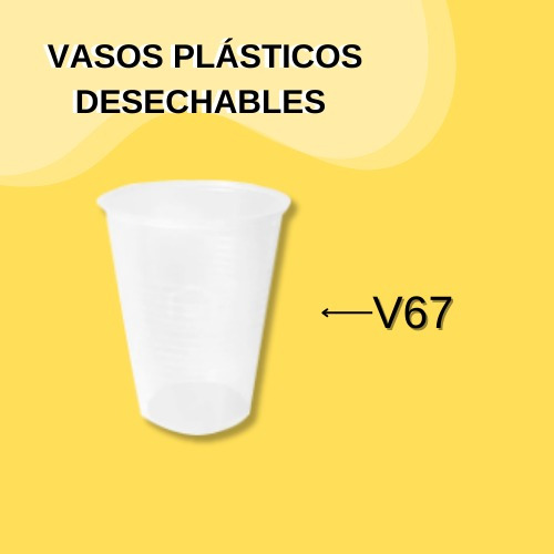 Vasos Plasticos V67 Caja De 25 Paqx100 Unidades 